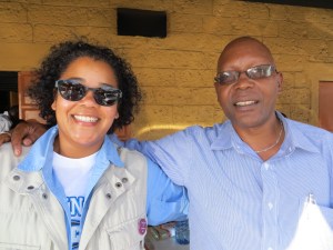 Here I am with President Zuma's Kenyan Twin at Njuguna's 